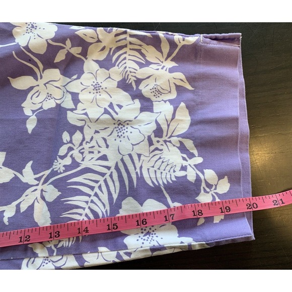 Koret Pants Women's 8 Stretch Zipper‎ Purple Floral Office Church 19" Inseam - Picture 13 of 14